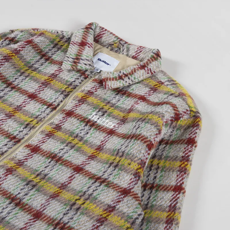 Butter Goods Heavy Plaid Jacket Maroon Green Yellow-3