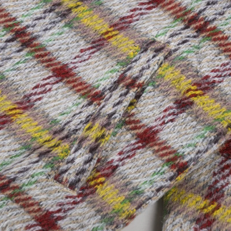 Butter Goods Heavy Plaid Jacket Maroon Green Yellow-7