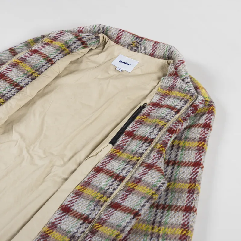 Butter Goods Heavy Plaid Jacket Maroon Green Yellow-4