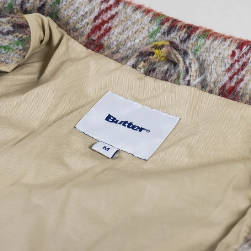 Butter Goods Heavy Plaid Jacket Maroon Green Yellow-9