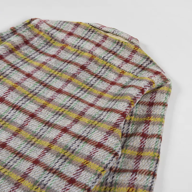 Butter Goods Heavy Plaid Jacket Maroon Green Yellow-5