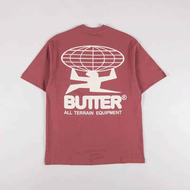 Butter Goods All Terrain T Shirt Rhubarb