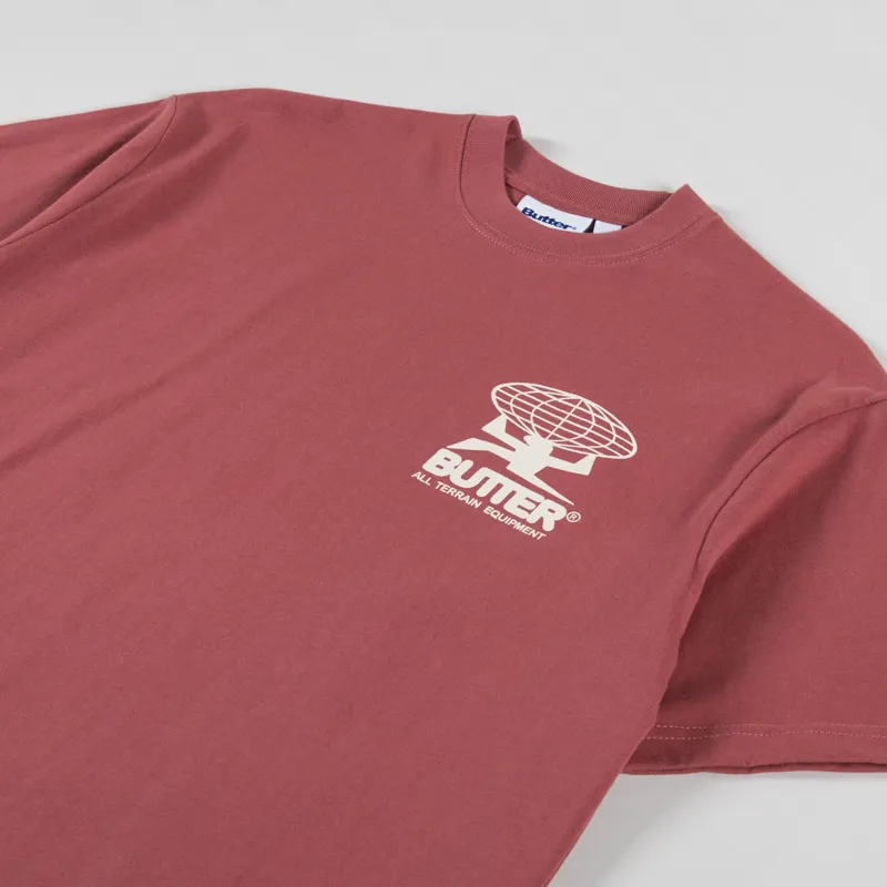 Butter Goods All Terrain T Shirt Rhubarb-3