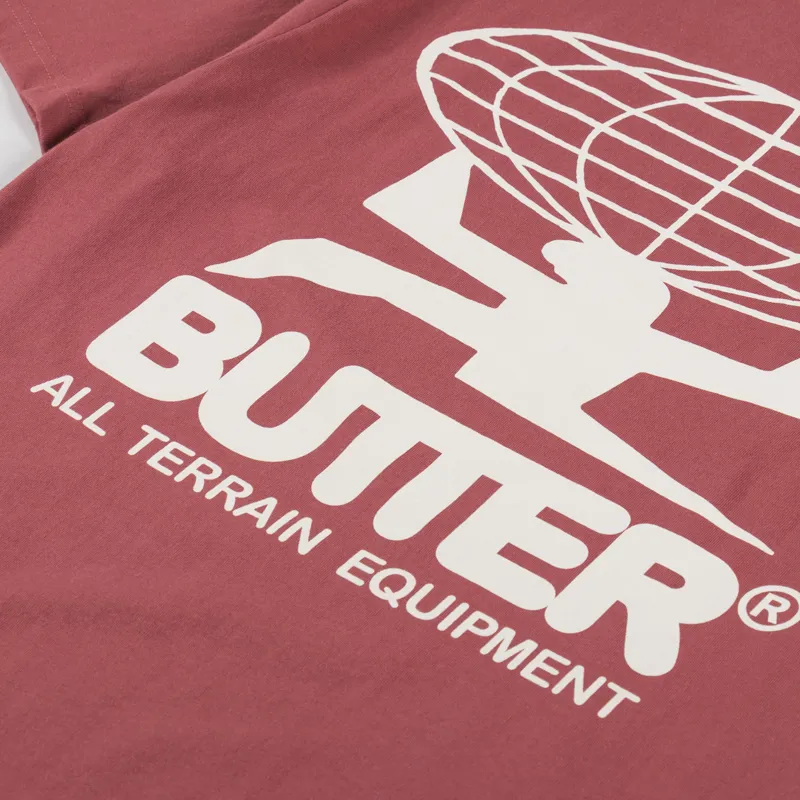 Butter Goods All Terrain T Shirt Rhubarb-4