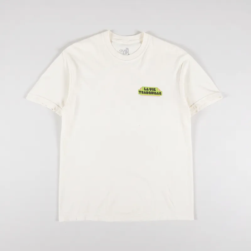 The Quiet Life Hickson La Vie Tranquille T Shirt Cream-1