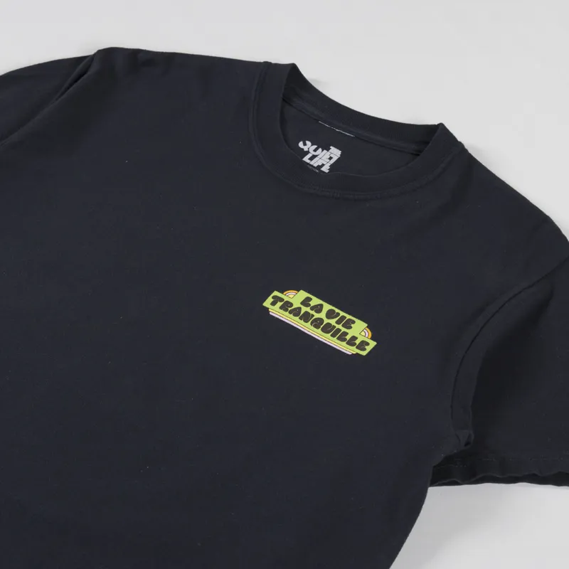 The Quiet Life Hickson La Vie Tranquille T Shirt Black-3