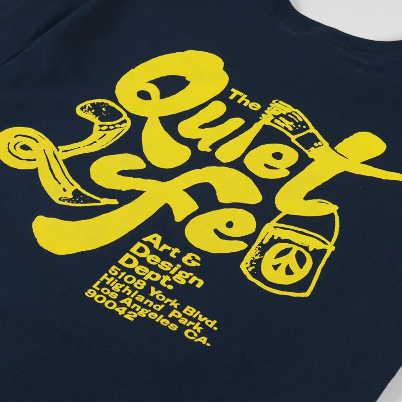 The Quiet Life Design Department T Shirt Navy-4