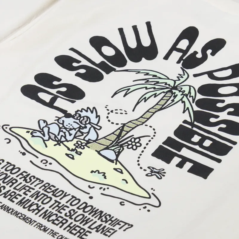 The Quiet Life As Slow As Possible T Shirt Cream-4