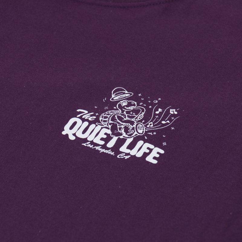 The Quiet Life Turtle Music T Shirt Eggplant-5