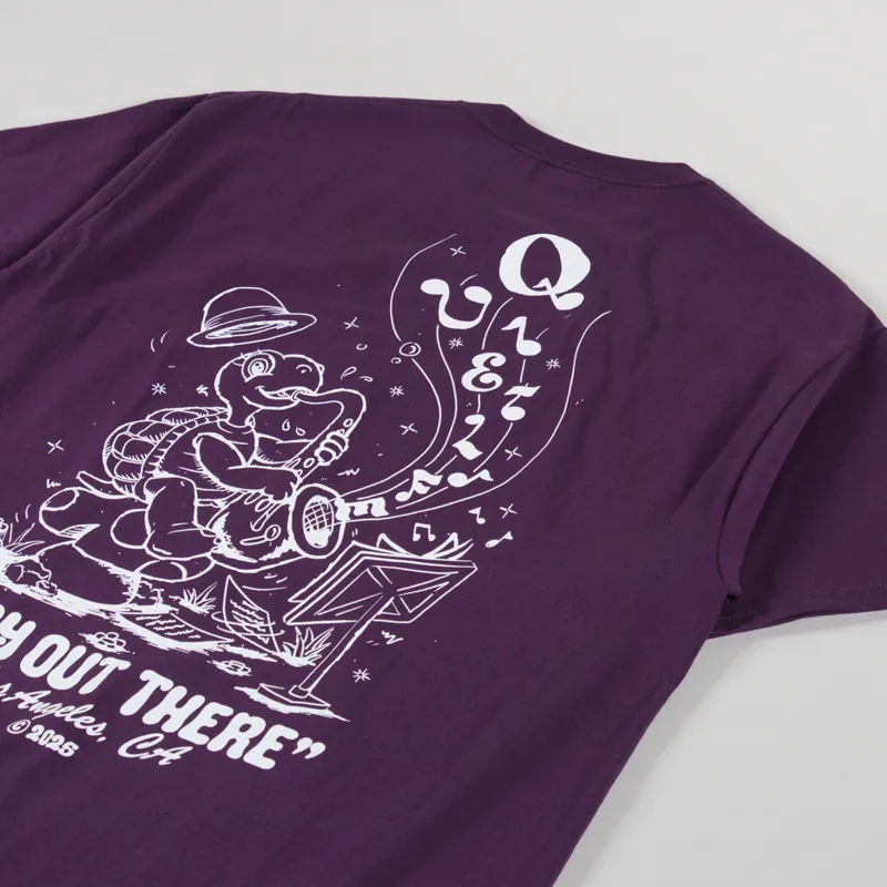 The Quiet Life Turtle Music T Shirt Eggplant-2