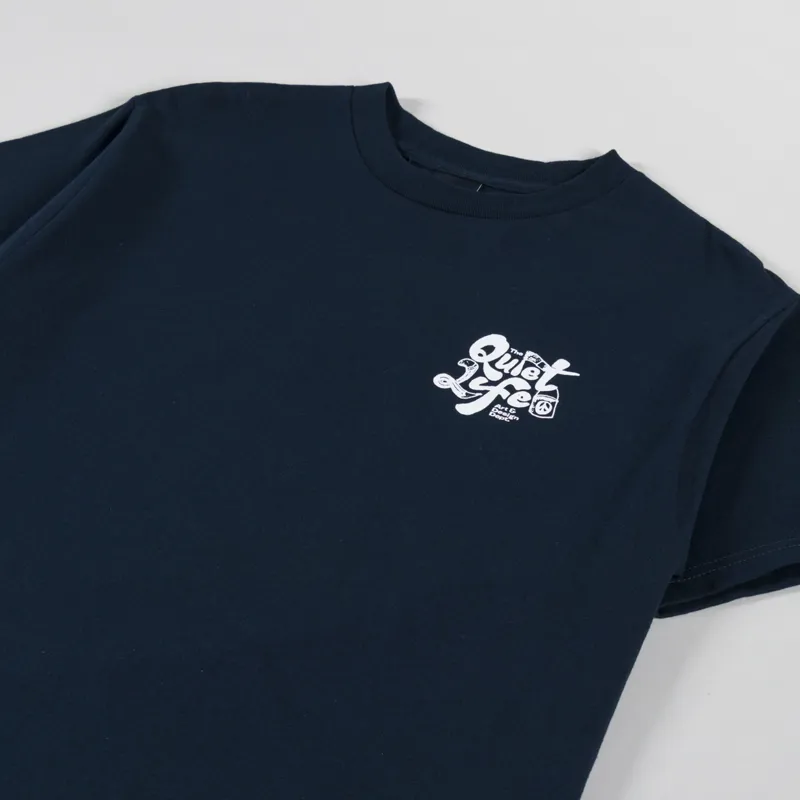 The Quiet Life Design Dept T Shirt Navy-3
