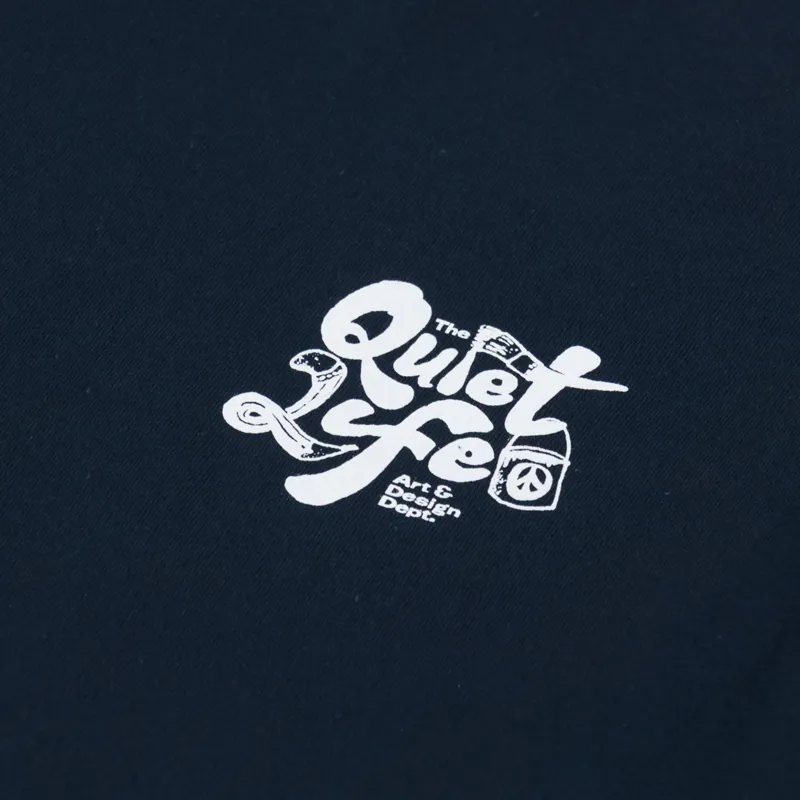 The Quiet Life Design Dept T Shirt Navy-5
