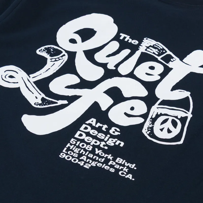 The Quiet Life Design Dept T Shirt Navy-4