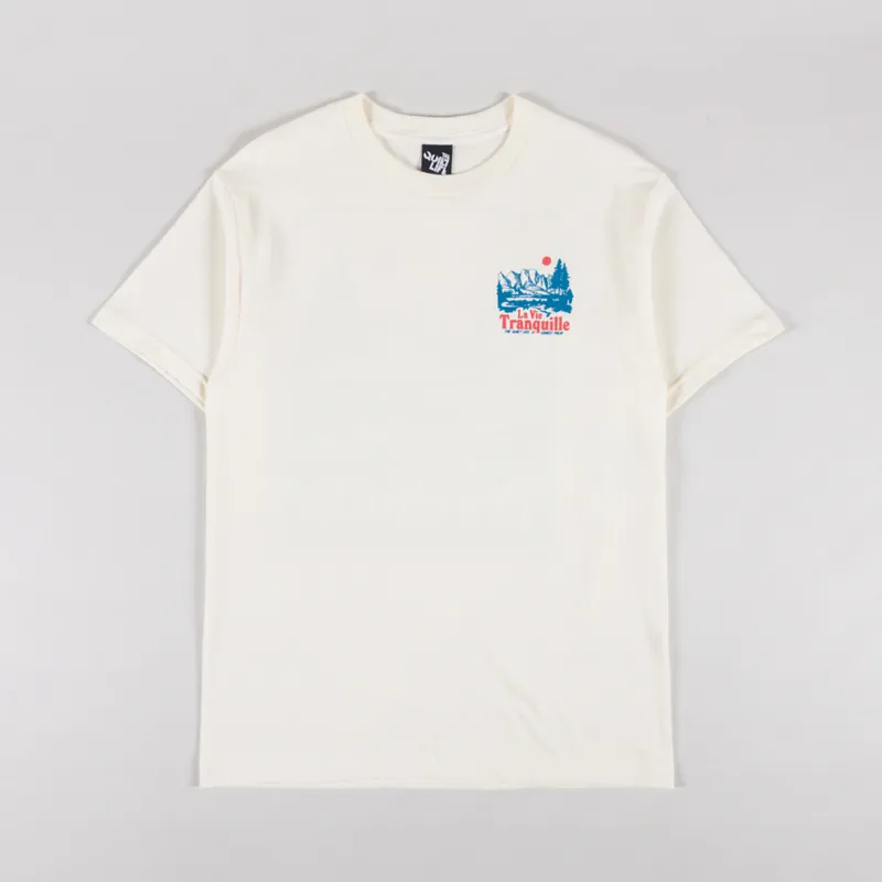 The Quiet Life La Vie Lonely Palm T Shirt Cream-1