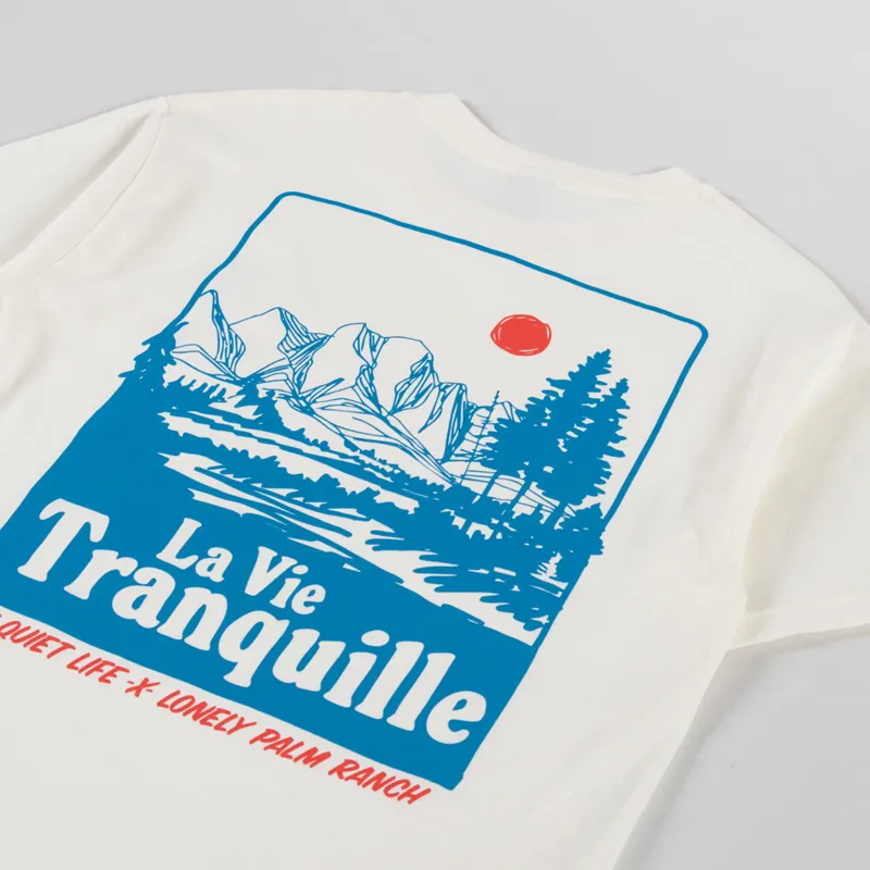 The Quiet Life La Vie Lonely Palm T Shirt Cream-2