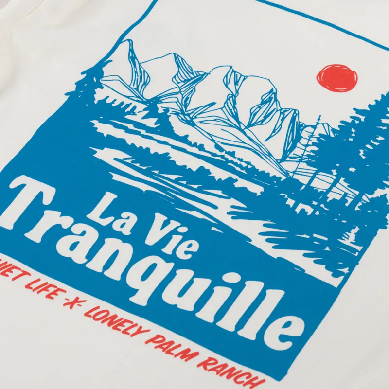 The Quiet Life La Vie Lonely Palm T Shirt Cream-4