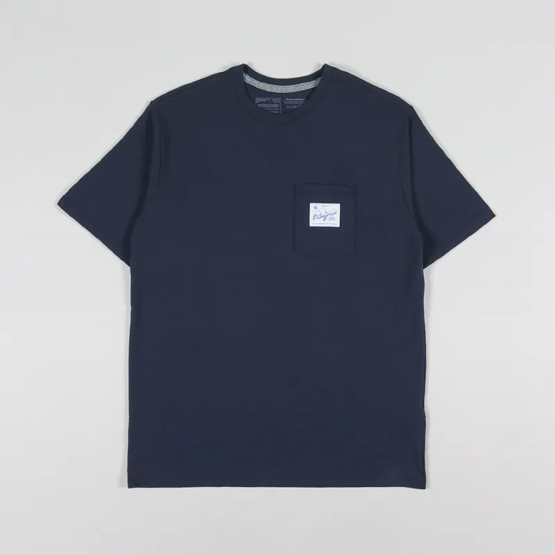 Patagonia Quality Surf Pocket ResponsibiIli-Tee New Navy-1