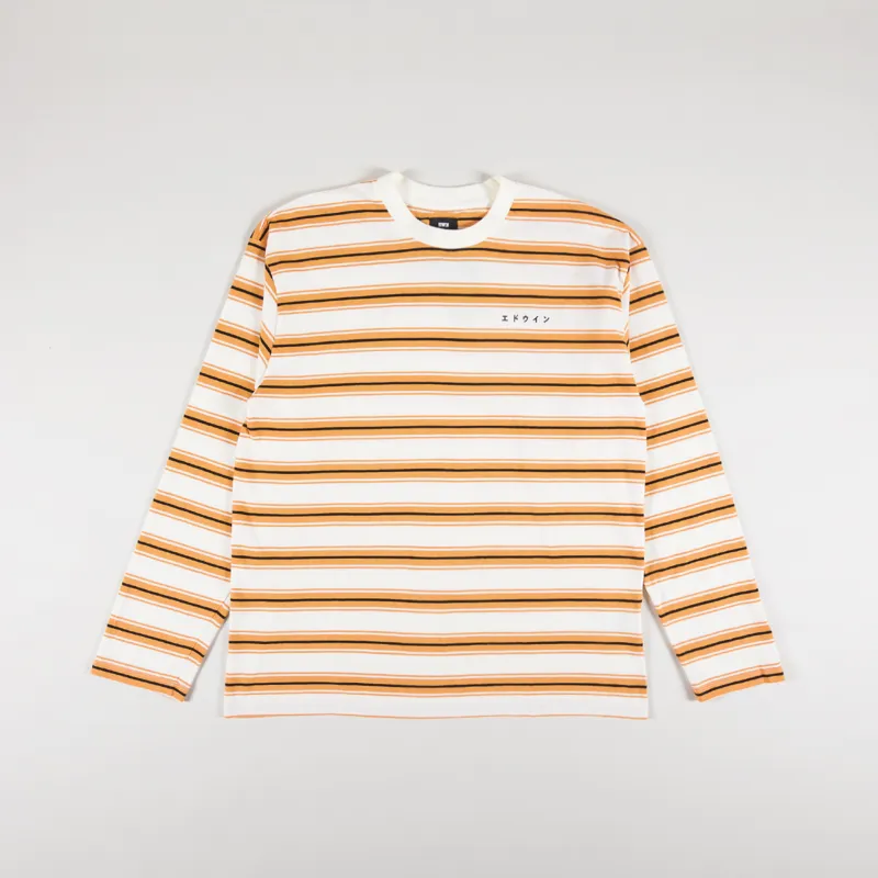 Edwin Quarter Long Sleeve T Shirt Orange