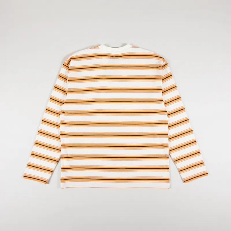 Edwin Quarter Long Sleeve T Shirt Orange-1