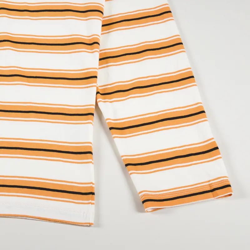 Edwin Quarter Long Sleeve T Shirt Orange-4