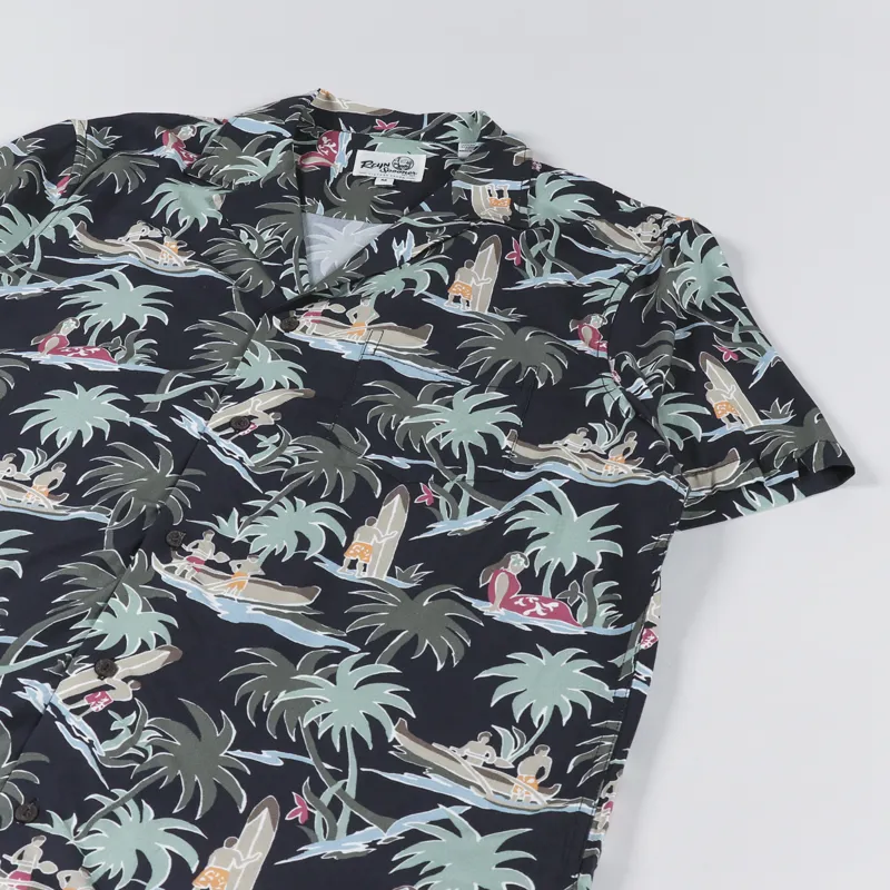 Reyn Spooner Queens Turf Shirt Black-2