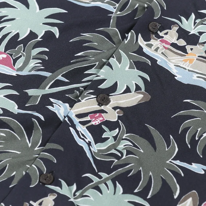 Reyn Spooner Queens Turf Shirt Black-4