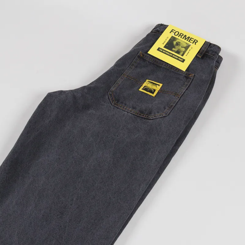 FORMER Reynolds Denim Pants Washed Black-5