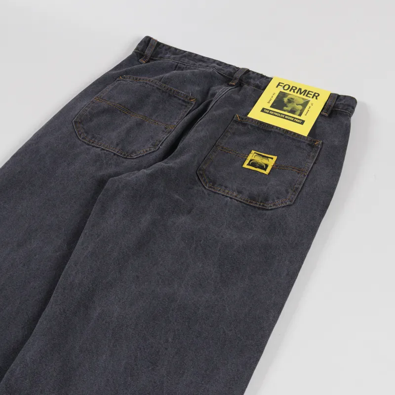 FORMER Reynolds Denim Pants Washed Black-3