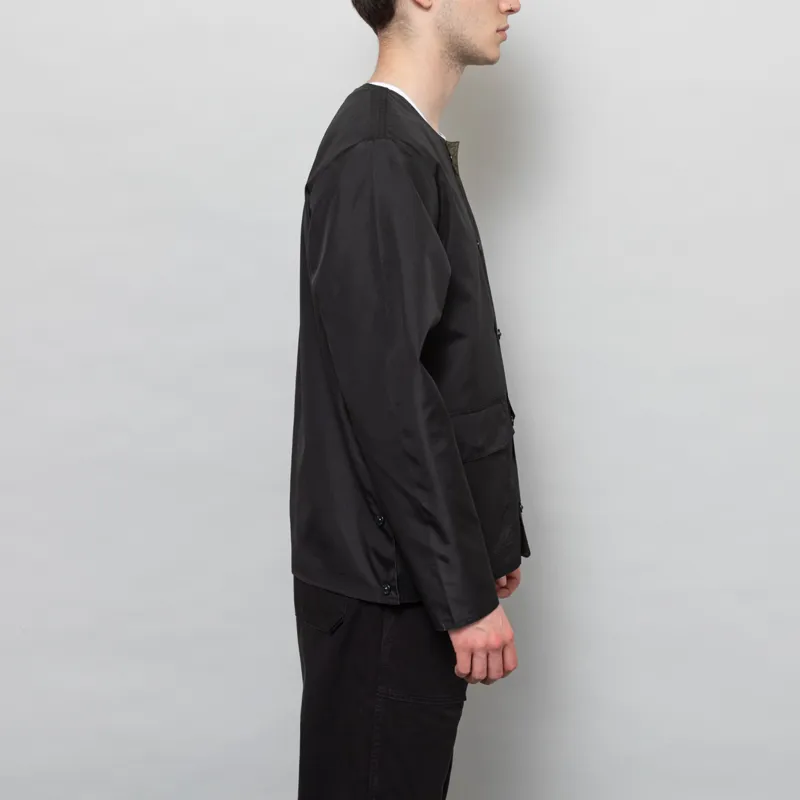 Taion Womens Reversible Military Cardigan Jacket Black-8