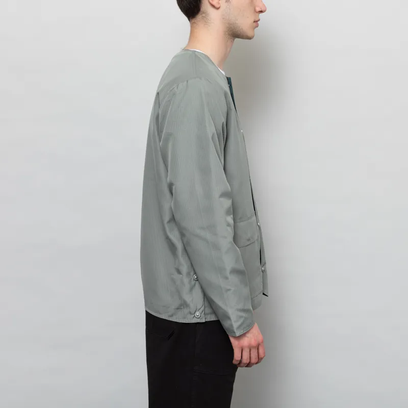 Taion Reversible Military Cardigan Jacket Sage Green-3