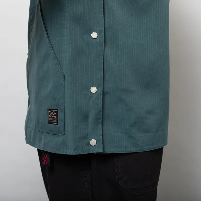 Taion Reversible Military Cardigan Jacket Sage Green-12