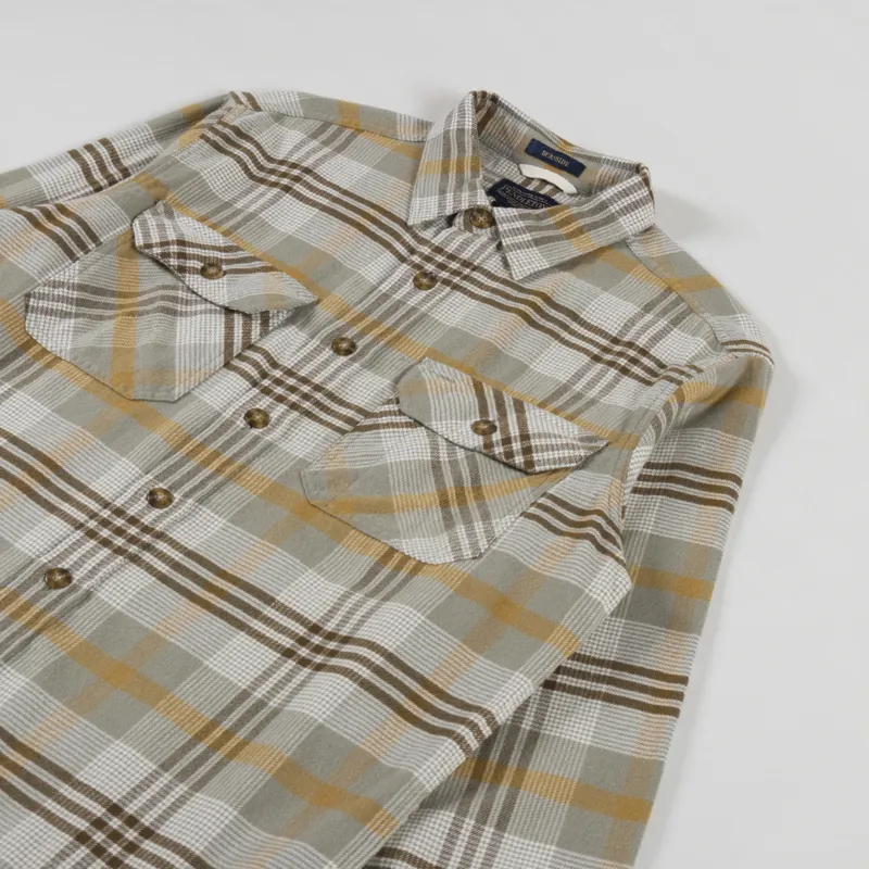 Pendleton Burnside Shirt Tan Brown Grey Plaid-2