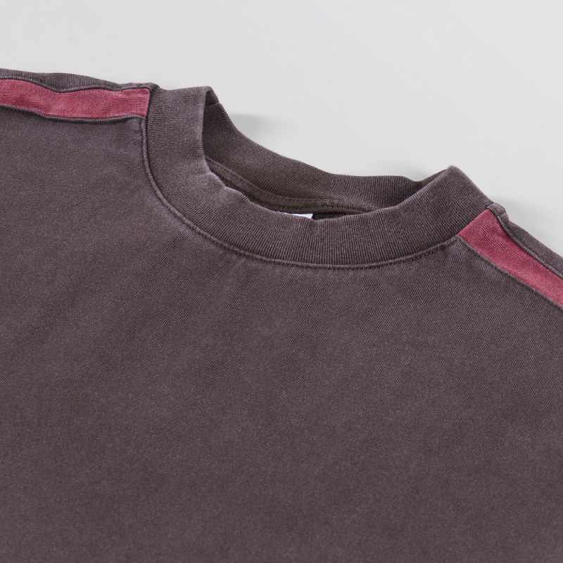 CANDICE Racer Long Sleeve T Shirt Brown Red-4