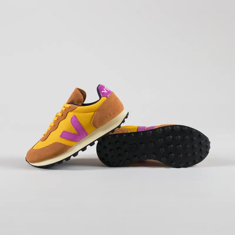 Veja Womens Rio Branco Alveomesh Shoes Ouro Ultraviolet-3