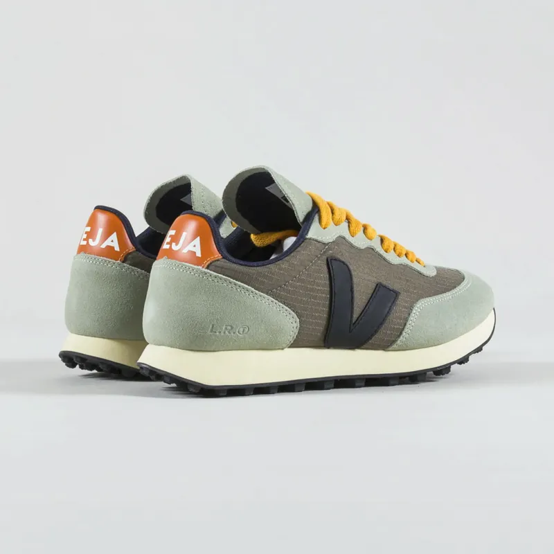 Veja Womens Rio Branco Ripstop Shoes Kaki Black-1