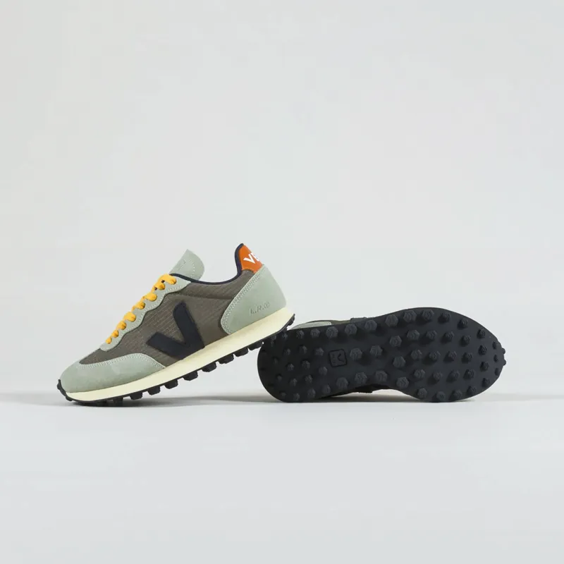 Veja Womens Rio Branco Ripstop Shoes Kaki Black-2