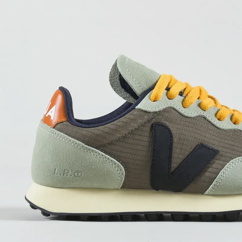 Veja Womens Rio Branco Ripstop Shoes Kaki Black-4