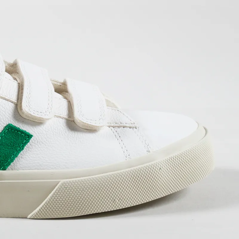 Veja Womens Recife Logo Chromefree Shoes Extra White Emeraude-5