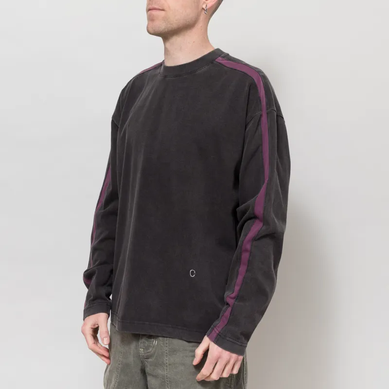 CANDICE Racer Long Sleeve T Shirt Black-1