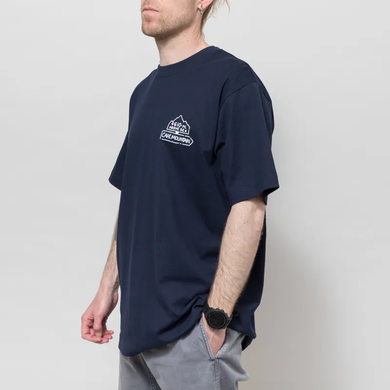 Cafe Mountain Refuge T Shirt Navy-1