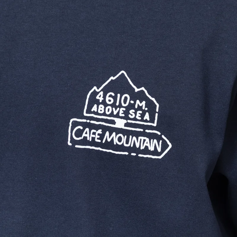Cafe Mountain Refuge T Shirt Navy-5