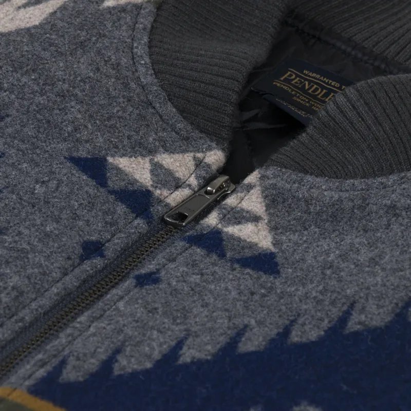 Pendleton Colton Quilted Wool Vest Grey Nehalem-7