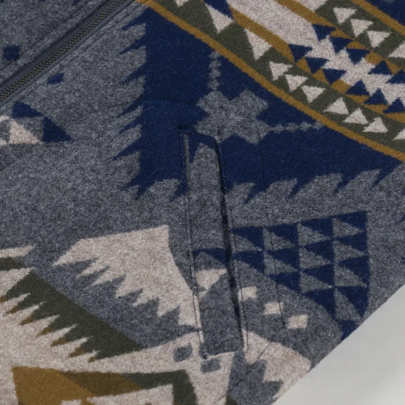 Pendleton Colton Quilted Wool Vest Grey Nehalem-6