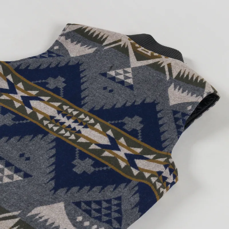 Pendleton Colton Quilted Wool Vest Grey Nehalem-5