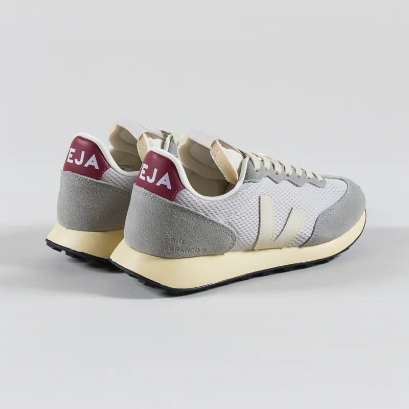 Veja Womens Rio Branco II Alveomesh Shoes Light Grey Pierre Marsala-1