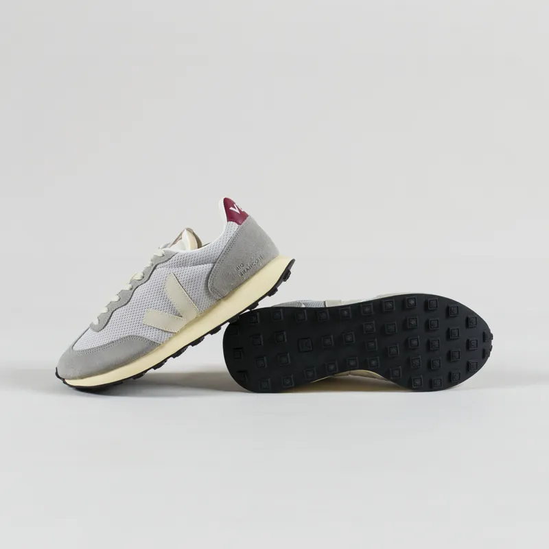Veja Rio Branco II Alveomesh Shoes Light Grey Pierre Marsala-3