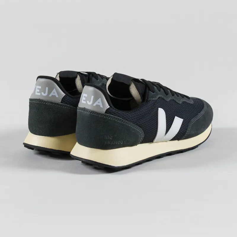 Veja Womens Rio Branco II Alveomesh Shoes Black White-1