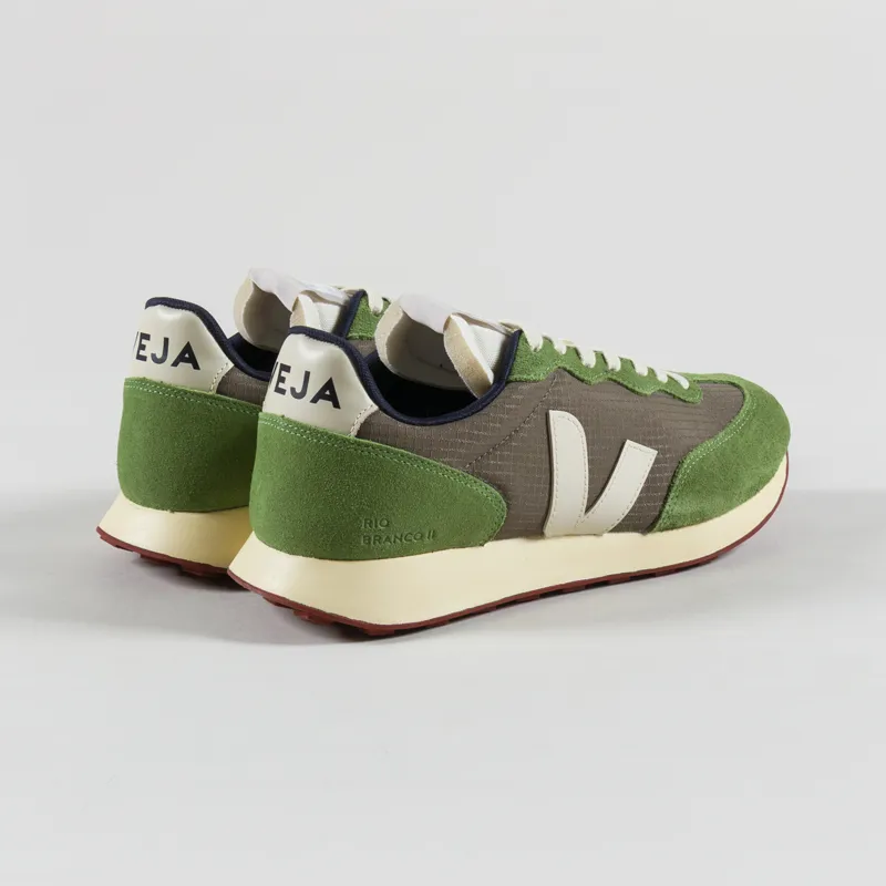 Veja Mens Rio Branco II Ripstop Shoes Trainers Khaki Pierre