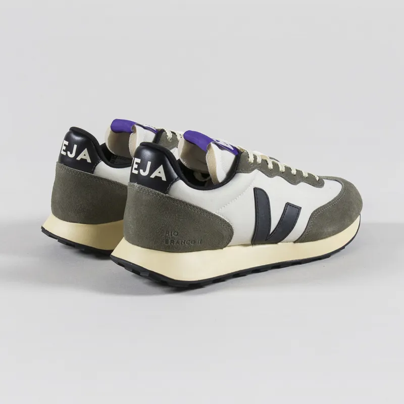 Veja Womens Rio Branco II Nolyn Shoes Natural Black Khaki-1