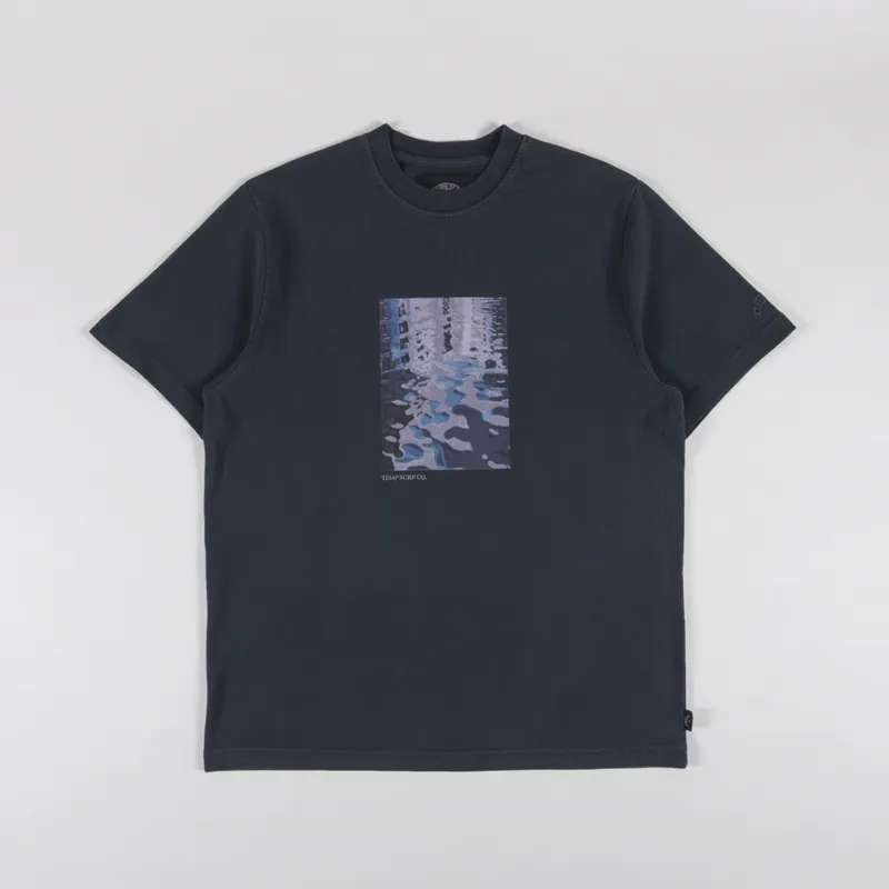 Temp Surf Co. Ripple T Shirt Navy